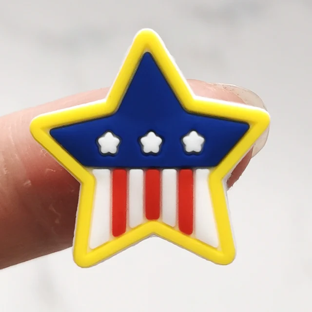 Novelty 1pcs Smiley Rainbow PVC Shoe Charms Sandal Accessories Garden Shoe Buckle Decoration For Kids Party X-mas Gift Croc Jibz E