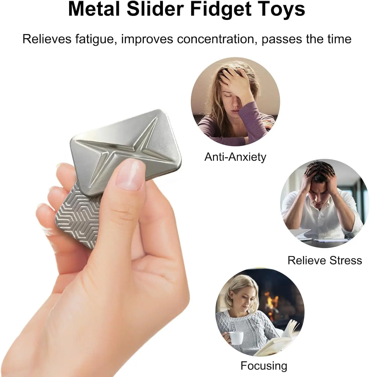 EDC Fidget Sliders Metall-Fidget-Spielzeug zur Stresslinderung für Erwachsene Magnetisches Metall-Infinity-Fidget – Detail 2