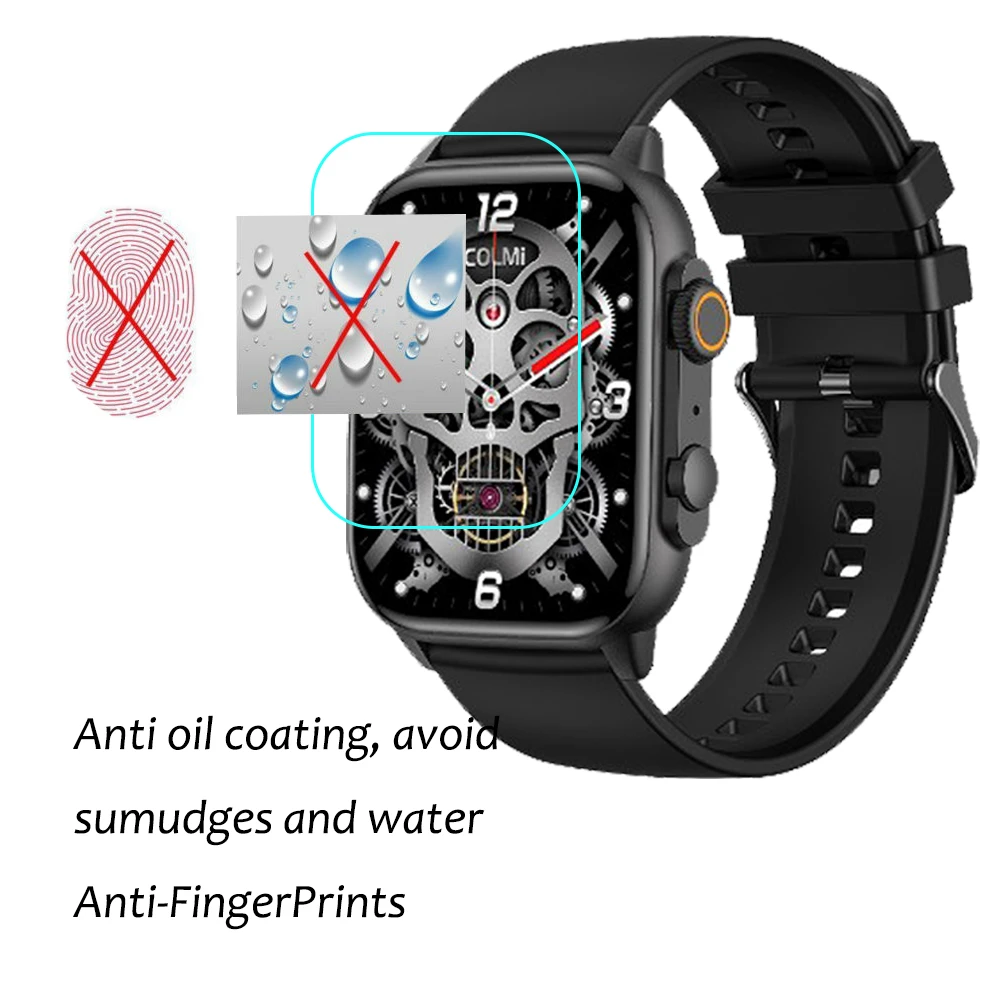 COLMI C81 P71 P68 SmartWatch 방수 시계 커버 HD 투명 보호 필름에 대 한 3pcs TPU 유압 필름 화면 보호기