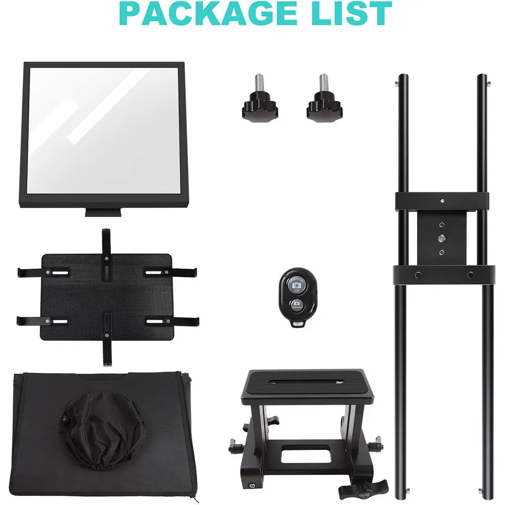 GVM TQ-L Teleprompter for Tablets and Smartphones with Bluetooth Remote and App