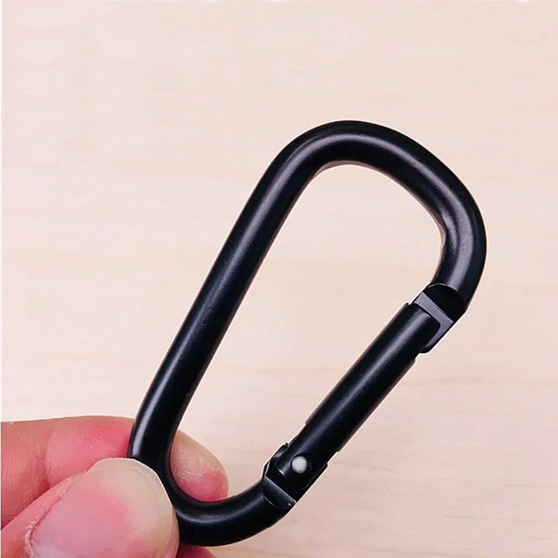 D Shaped Aluminum Alloy Carabiner Hook Keychain Climbing Equipment Karabiner Mosqueton climbing carabiner
