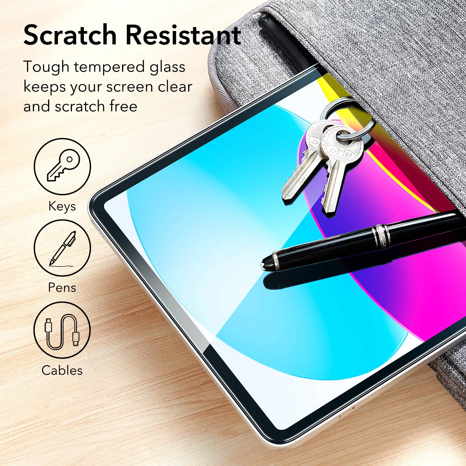 Esr-protetor de Tela de Vidro Temperado para Ipad Película Premium Ipad Pro 11 12.9 10th Generation Air 2023 2023 2023 - Imagem 5