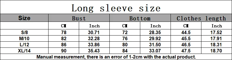 Size chart and fit details