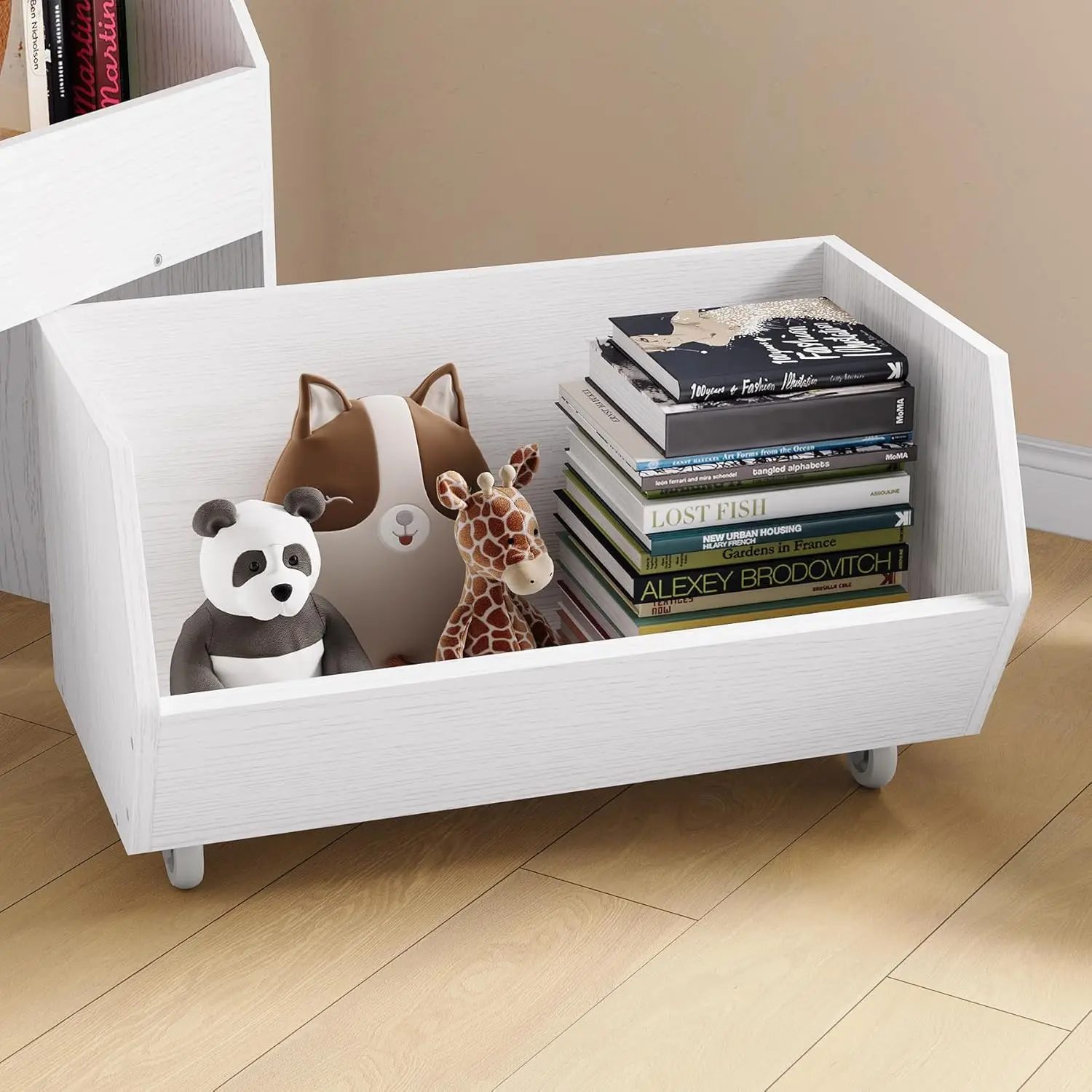 Toy Storage and Organizer, Kids Bookshelf Boys and Girls Muti-Functional Bookcase and Storage Bin with Moveable Drawers