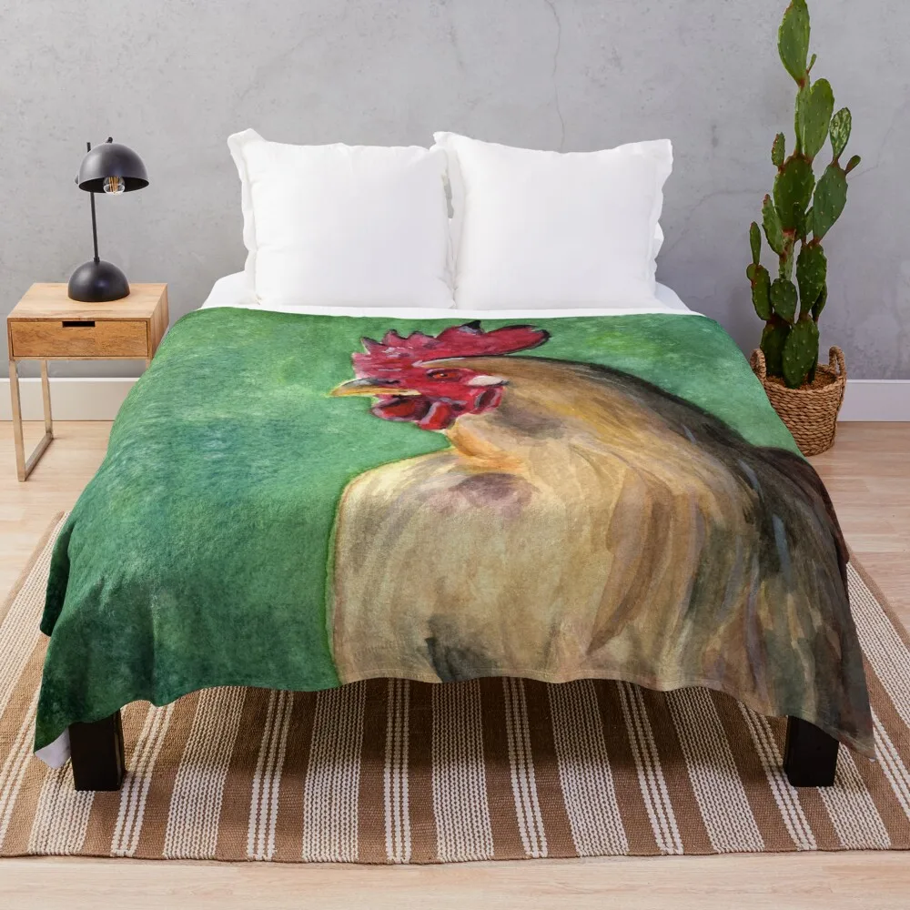 

Rooster Throw Blanket Nap Blanket For Sofa Thin