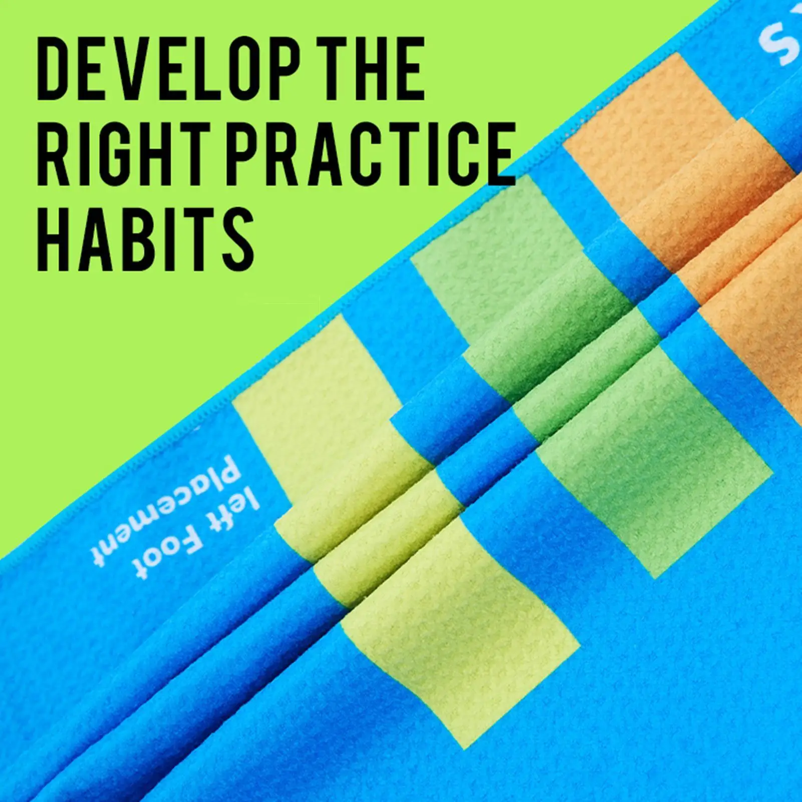 Golf Swing Station Towel Double-sided Putting Guide Club Positioning And Path Towel Chipping / Pitching Training Mat For Golf