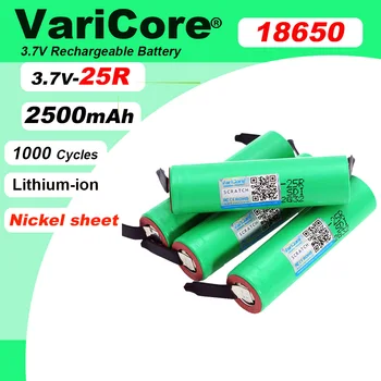 VariCore 25R 18650 Battery with Nickel Sheet
