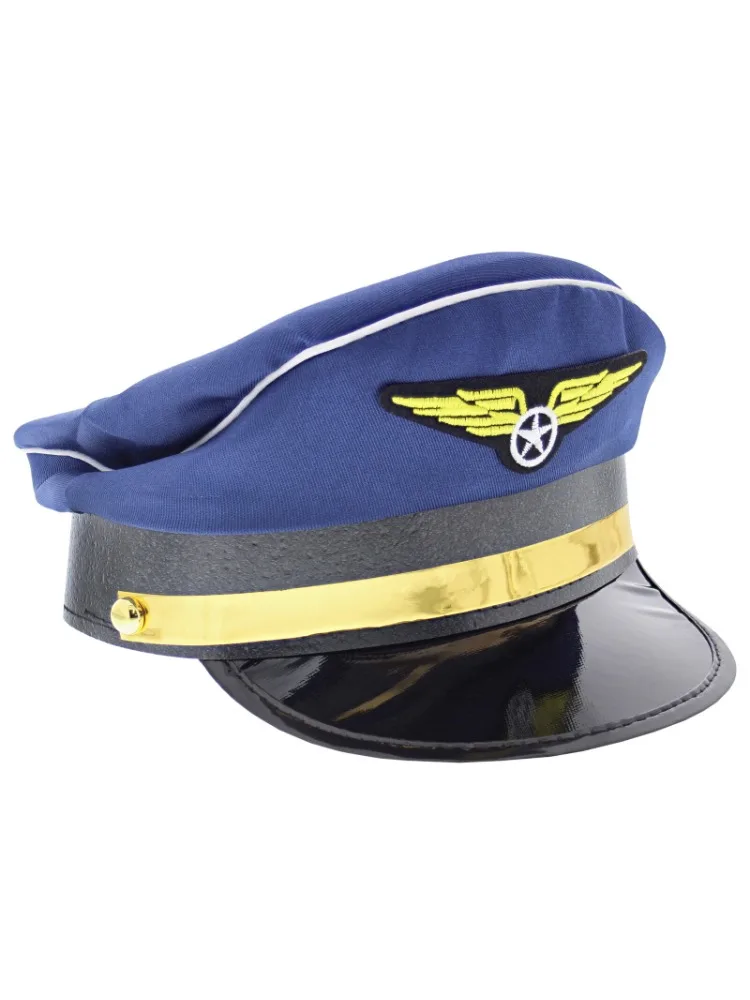 PESENAR Pilot Hat Pilot costume accessories suitable for adult and teen Captain Halloween party cosplay supplies play