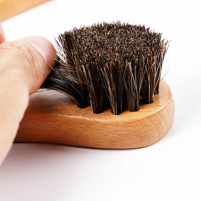 Mane hair shoe brush soft brush set shining mirroring professional home use horse hair Cleaning tools