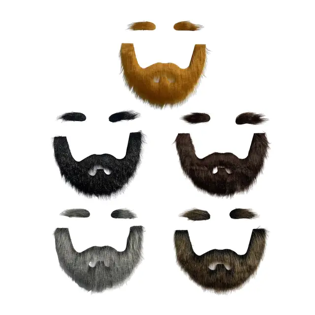 Lot De 4 Fausses Barbes Amusantes à Coller, Accessoires De