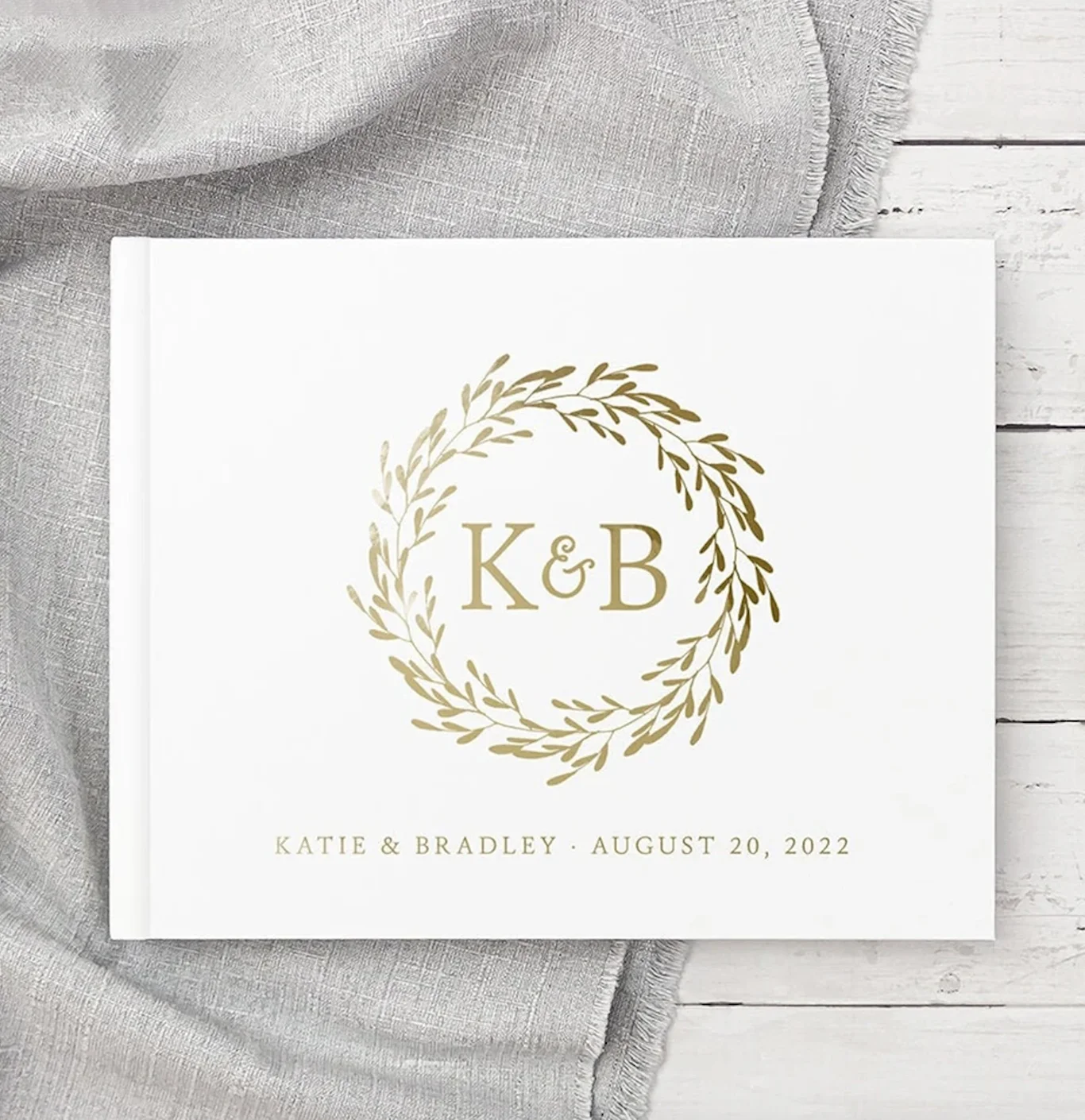 Personalized Guest Book For Wedding White/Black Noble Message Photo Album Simple Elegant Horizontal Keepsake Book Signature wedding guest book