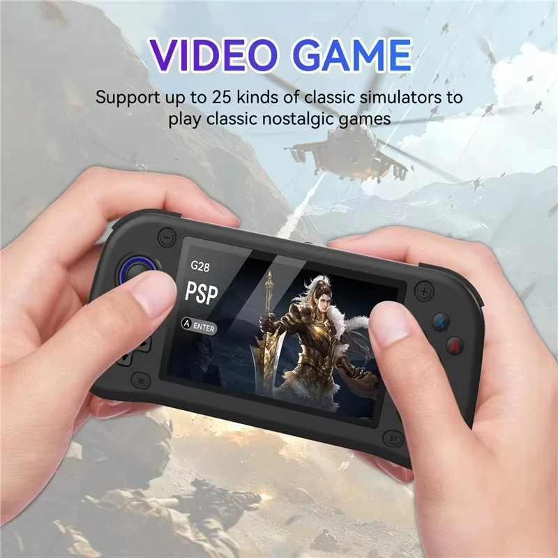 G28 4.3inch Retro Handheld Game Player Built-in 20000+ Games Classic Game Portable Console Audio Video Game Consolas Kids Gift - 3