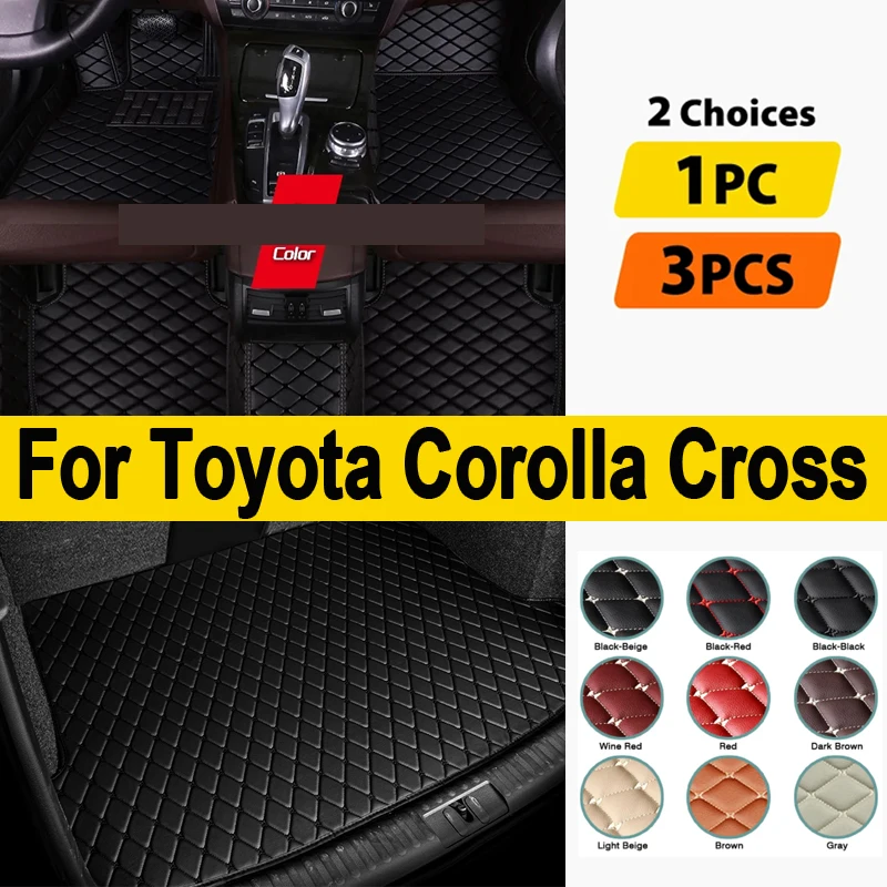Tappetini Auto Per Toyota Corolla Cross 2022 Custom Auto Foot Pads Automobile Carpet Cover Accessori Interni