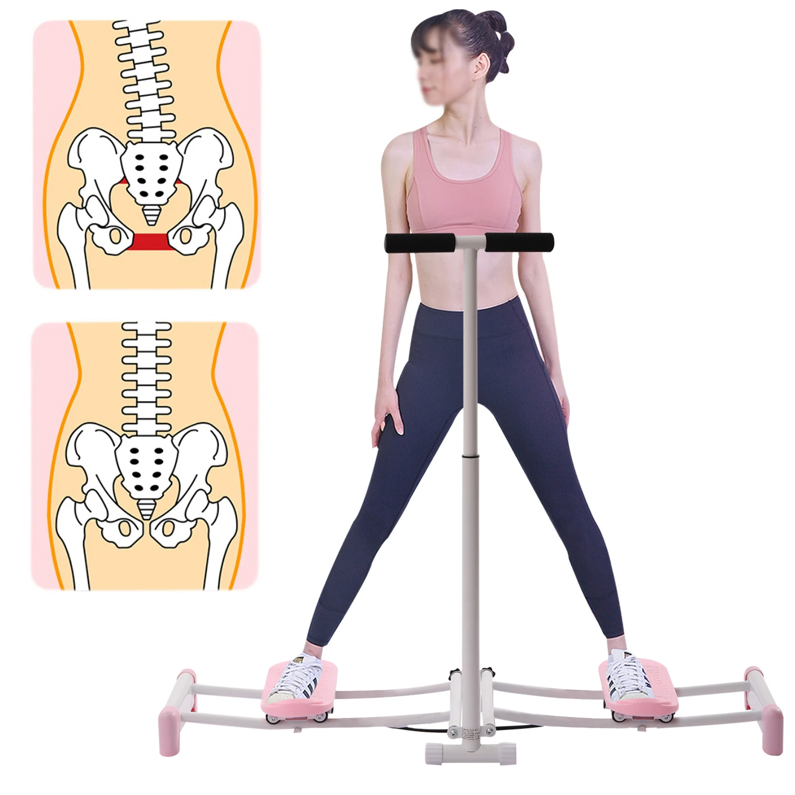 Ski Machine Fitness Thigh Master Pelvic Floor Exercise Equipment Adjustable Leg Hip Workout Machine for Home Use