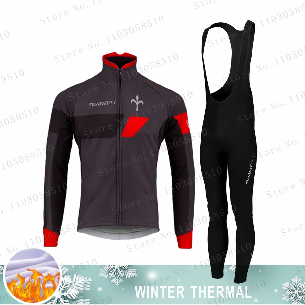 Winter Thermal Fleece Cycling Jersey Mtb Male Clothing Sports Set Road Bike Men's Team Sportswear Bycicle Suit