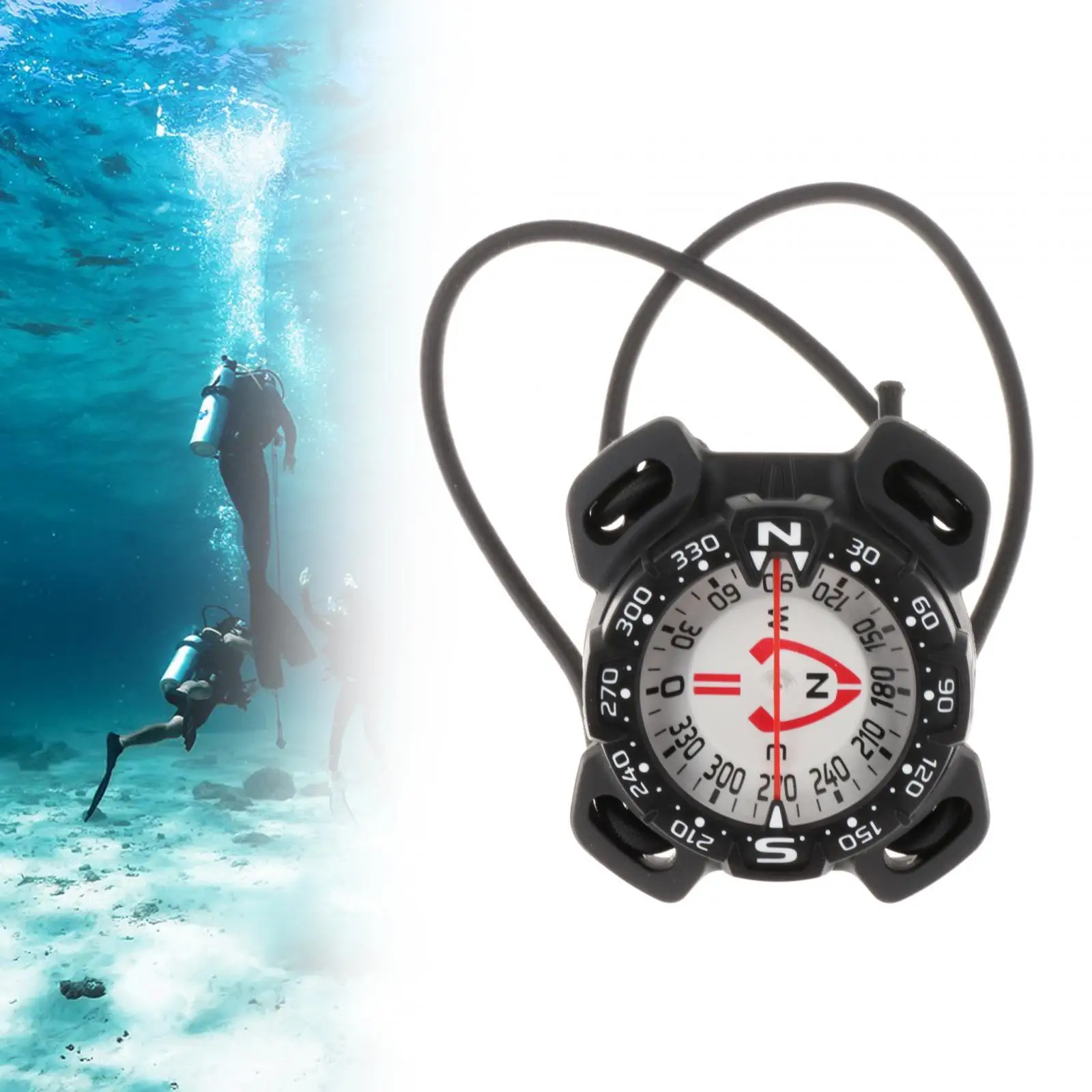 Diving Compass Gauge Snorkeling Compass for Hiking Emergency