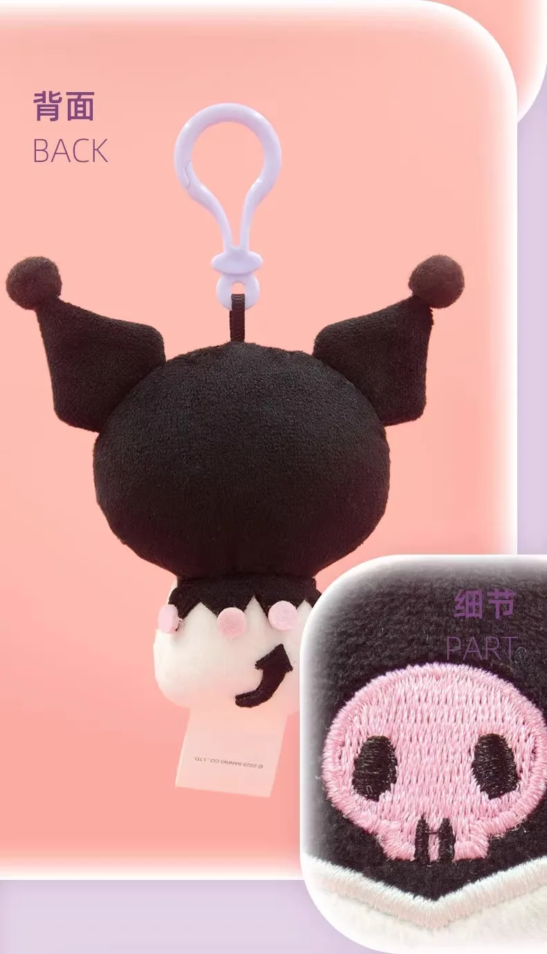 Sanrio Hello Kitty Kuromi Melody Pachacoo Cinnamoroll Plüschtiere Schlüsselanhänger Niedlicher Anime-Schlüsselanhänger Gefüllter Anhänger Geburtstagsgeschenk – Detail 15