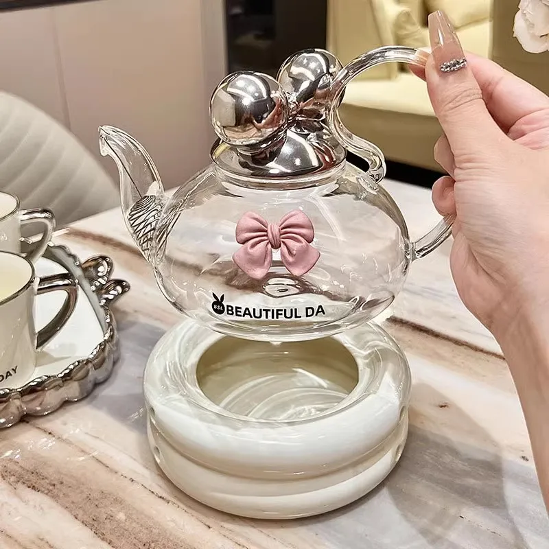 High Beauty Flower Tea Set Home Heatable Ceramics Teapot Teacup Set Gift Box Packaging