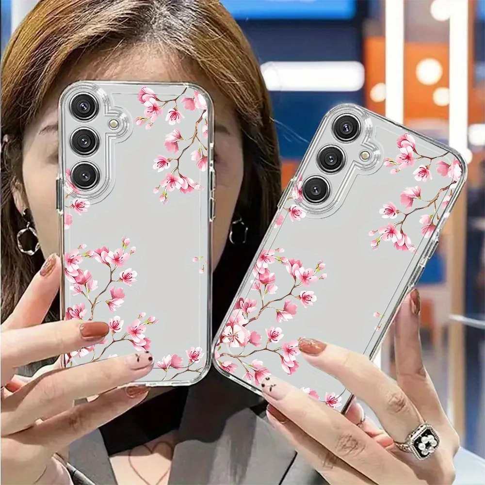Plum Flower Case For Samsung S26 Ultra S25 S24 FE S23 S22 S21 Plus A57 A56 5G A55 A54 A53 A26 A25 A36 A35 A17 A16 A52 Case Cover