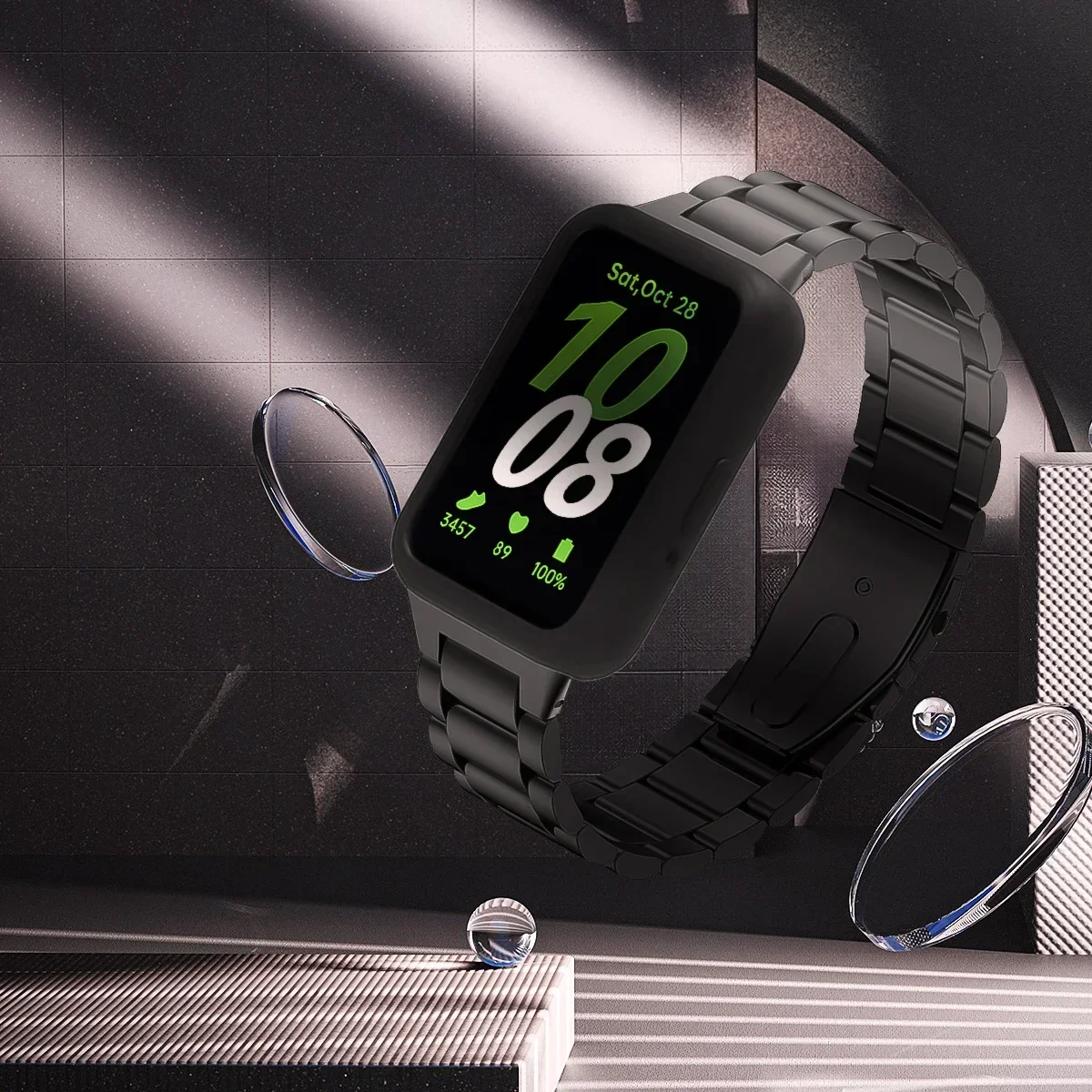 Soft Silicone Candy Color Protective Case for Galaxy Fit 3 Watch – Full Coverage Accessory