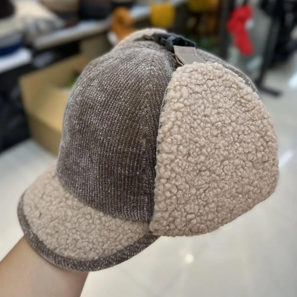 Chic Lady Hat Soft Women Lei Feng Hat Patchwork Color Matching Women Winter Hat  Keep Warm