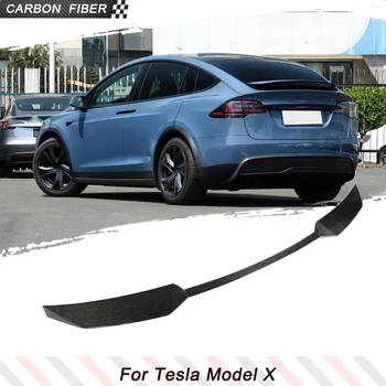 Spoiler Posteriore in Fibra di Carbonio per Tesla Model X 2015-2025, Alettone Racing per Cofano Posteriore Auto