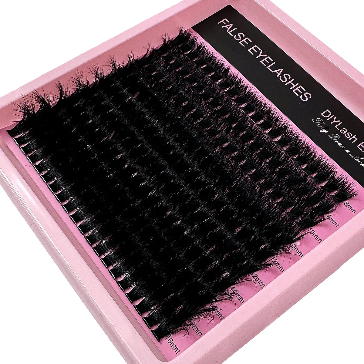 50D-160D 8D Luxury Fluffy DIY Cluster Lashes - 8-16mm Mixed Length Eyelash Extension 0.07mm Russian D Curl Thick And Reusable