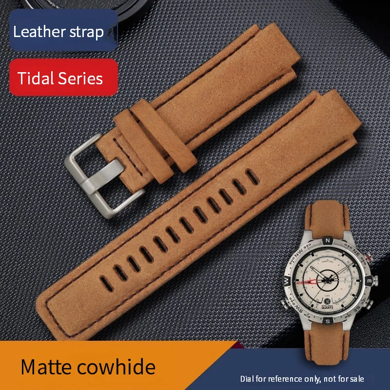 Genuine leather Watch Strap For Timex compass Watchband T2n739
