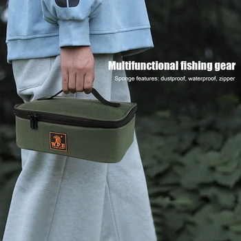 Outdoor Fishing Tackle Bag Zipper Waterproof Fishing Reel Lure Fishhook Organizer Gear Storage Fish Accessories 5