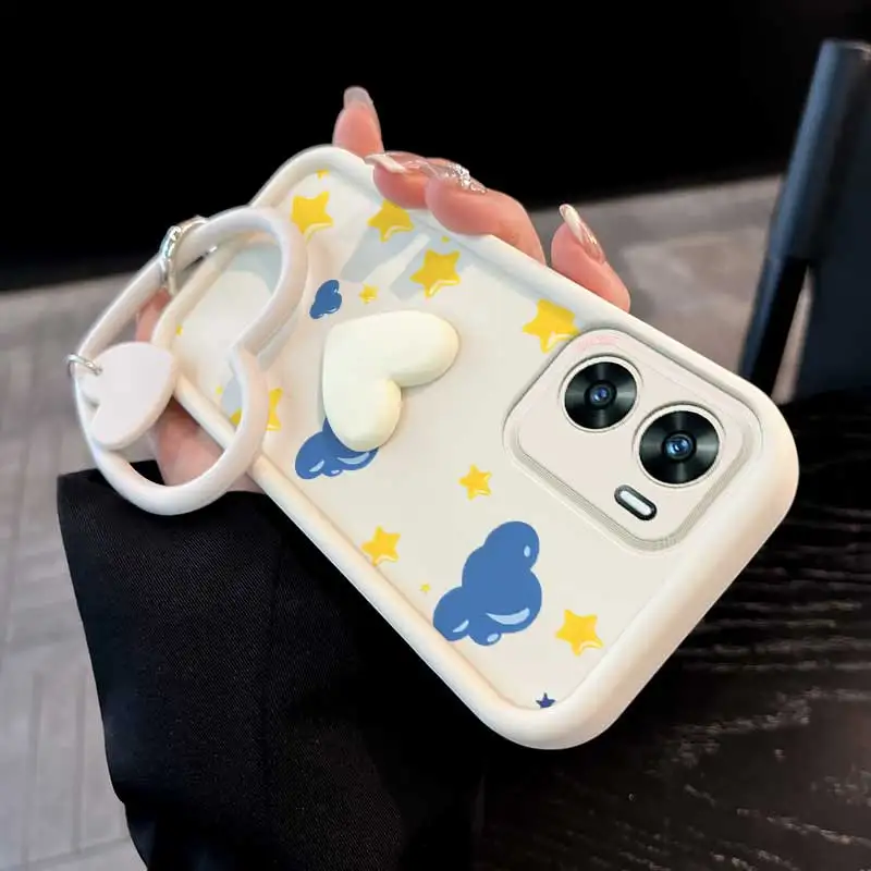 Yellow Star Phone Case Set with Lanyard and Craft Embellishments