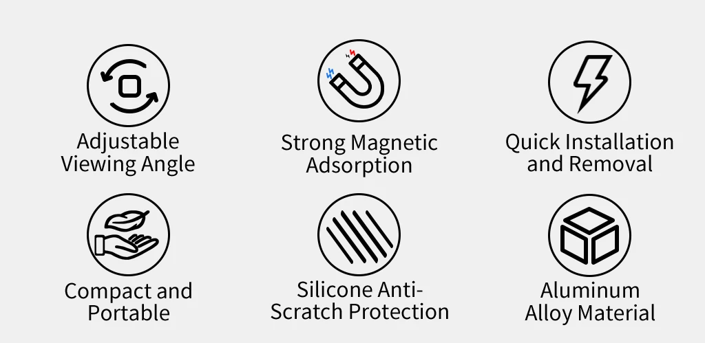 Super magnetischer Ständer, verstellbarer Schnellverschluss für DJI Action 5 Pro 4 Gopro 13 Insta360 ONE Kamera, Autohalterung, Kamerahalterung – Detail 2