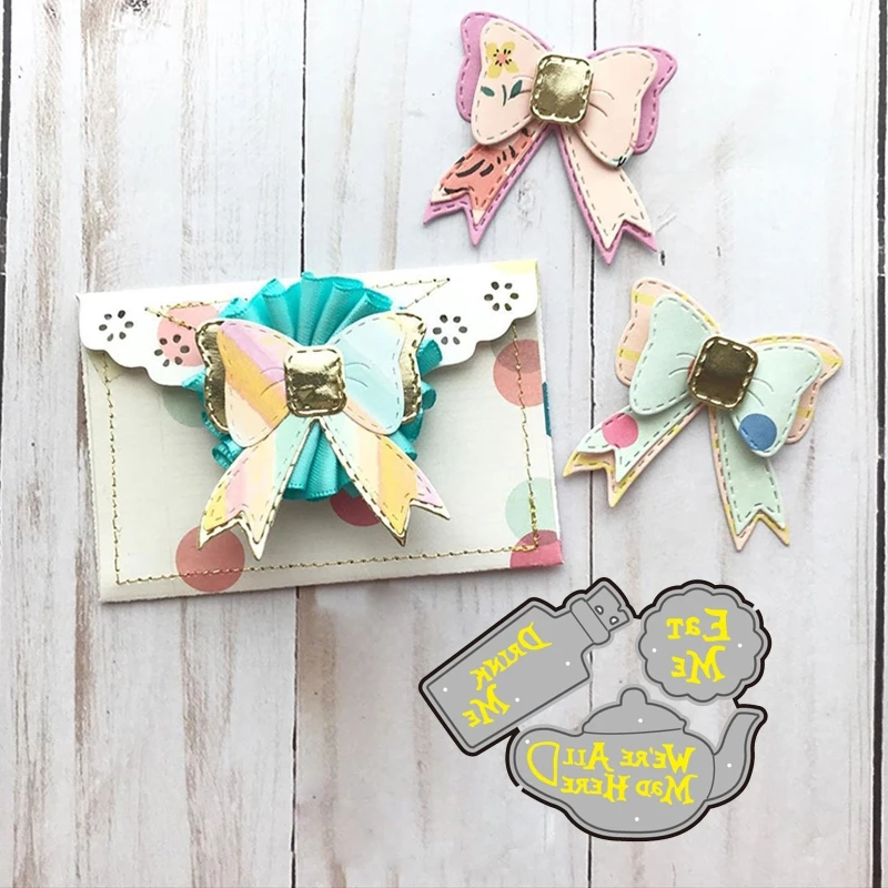 Teiera Bottiglia D'Acqua Biscotto Fustelle In Metallo Stencil Fai Da Te Scrapbooking Strumento Per Goffratura Fustelle Modello