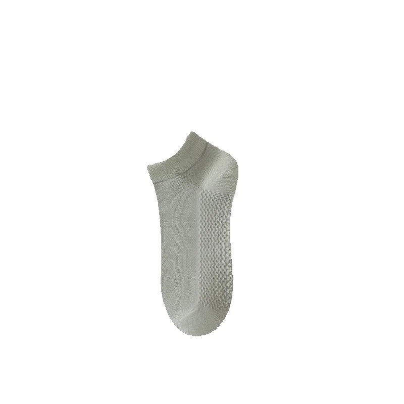 2025e Pure Men Short Spring Thin Mesh Massage Bottom Full Cotton Men's Boat Zhuji Summer Socks_voghion.com