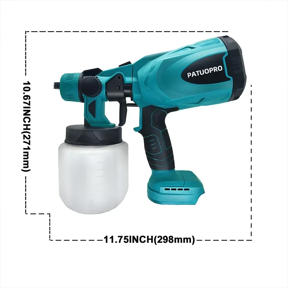 Brushless Electric Spray Gun Cordless Paint Sprayer Auto Furniture Steel Coating Airbrush For Makita 18V Battery(No Battery) 2