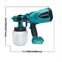 Brushless Electric Spray Gun Cordless Paint Sprayer Auto Furniture Steel Coating Airbrush For Makita 18V Battery(No Battery) 2