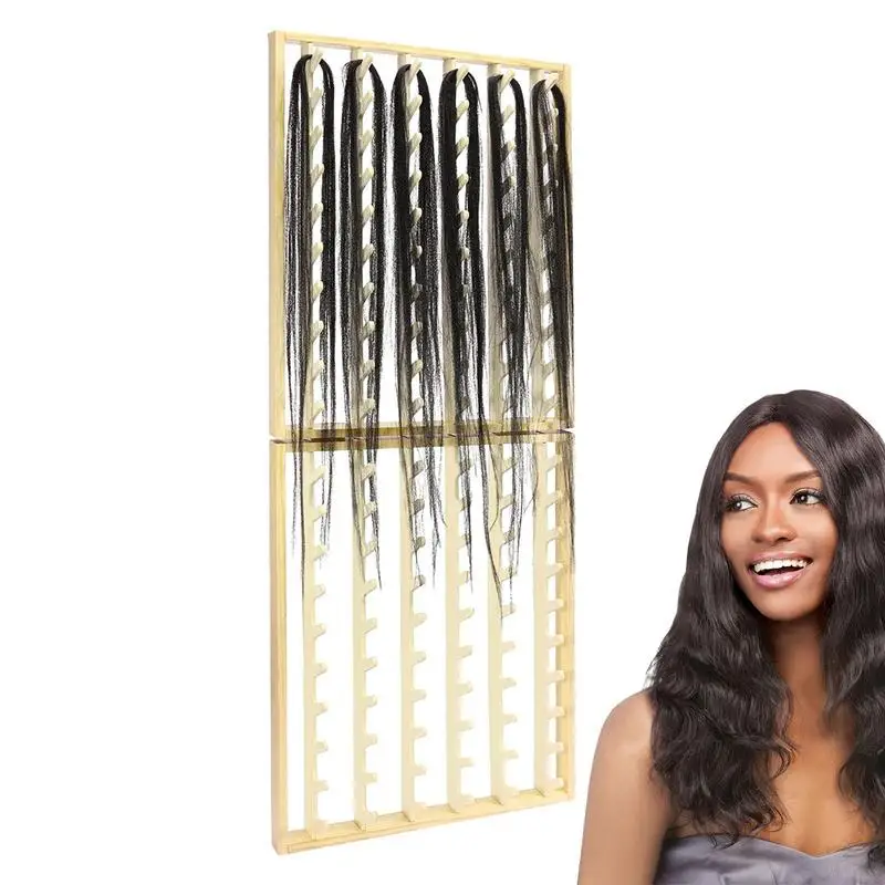 

Деревянная подставка для плетения волос, органайзер, разделитель волос из сосновой древесины, стойка или настенный стабильный органайзер для шитья