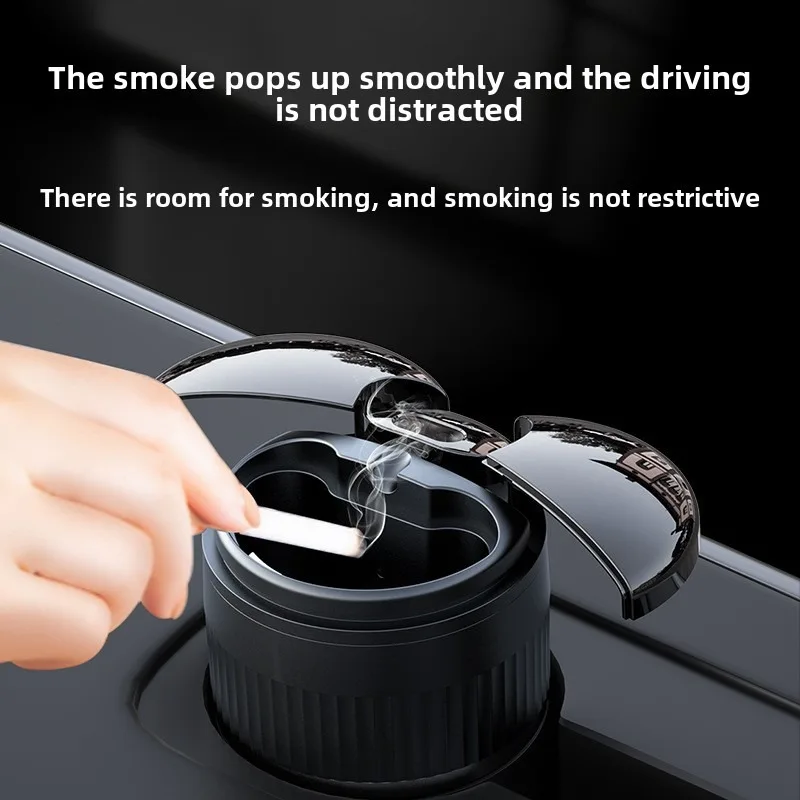 Smart Rechargeable Photosensitive Smokeless Ashtray with Automatic Lid & Rearview Mirror Sensor