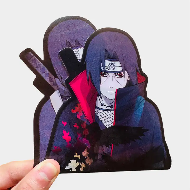 애니메이션 나루토 스티커 3D 그라디언트 Uchiha Itachi 모션 스티커 크리 에이 티브 자동차 스티커 노트북 수하물 방수 데칼 장난감