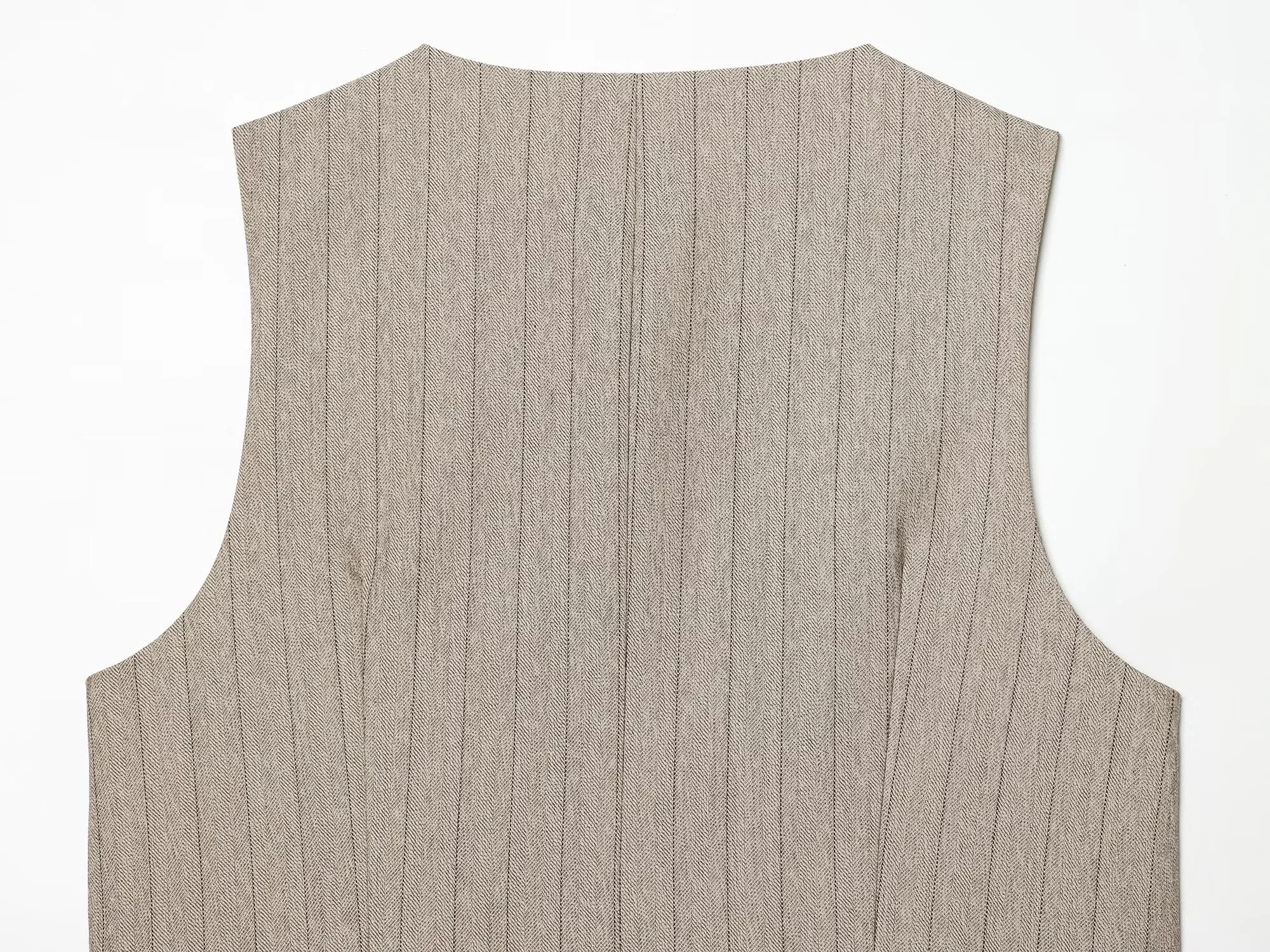 TFAFXY 2026 Frühling Damen-Sets Gestreifte Ärmellose O-Ausschnitt Slim Weste Büro-Weste Crop-Top Gürtel Weite Hosen Anzüge – Detail 6