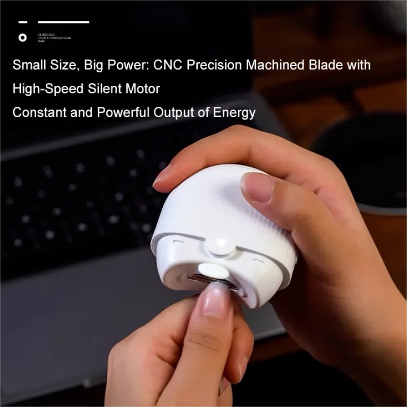 ElectricAutomaticNailClipperUSBHandheldNailSharpenerwithLEDMultifunctionalNail