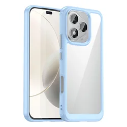 Transparent Colorful TPU Protective Phone Case - Clear Cover and Stylish Design for HONOR 400 (Blue)