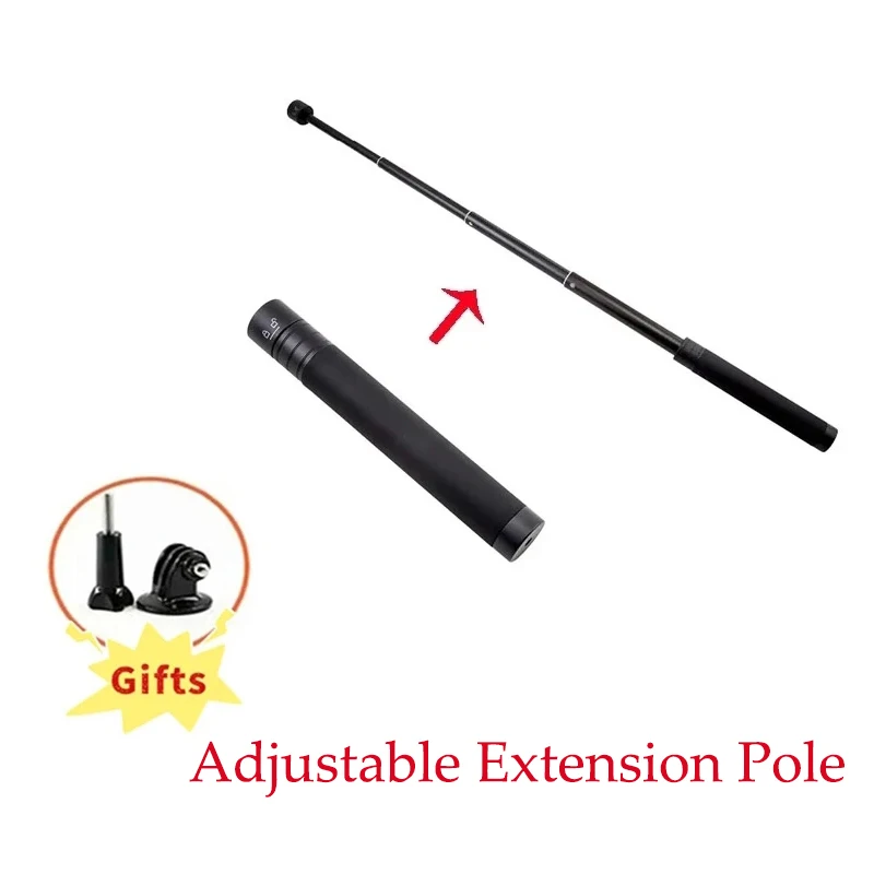 Handheld Adjustable Extension Pole for For Insta360 X3 One X2 pocket 2