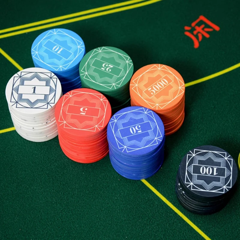 10개 텍사스 홀덤 세라믹 포커 칩, 가격표가 있는 전문가용 칩, 마작 칩 코인 보드 게임 테이블 게임
