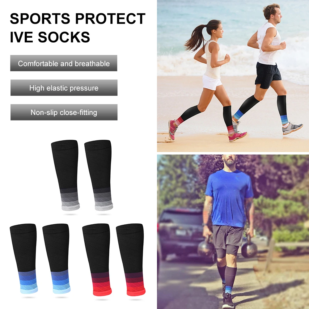 

1Pair Sports Calf Compression Sleeves Calf Cramp Shin Splint Support Leg Compression Socks for Pain Relief,Running,Work,Travel