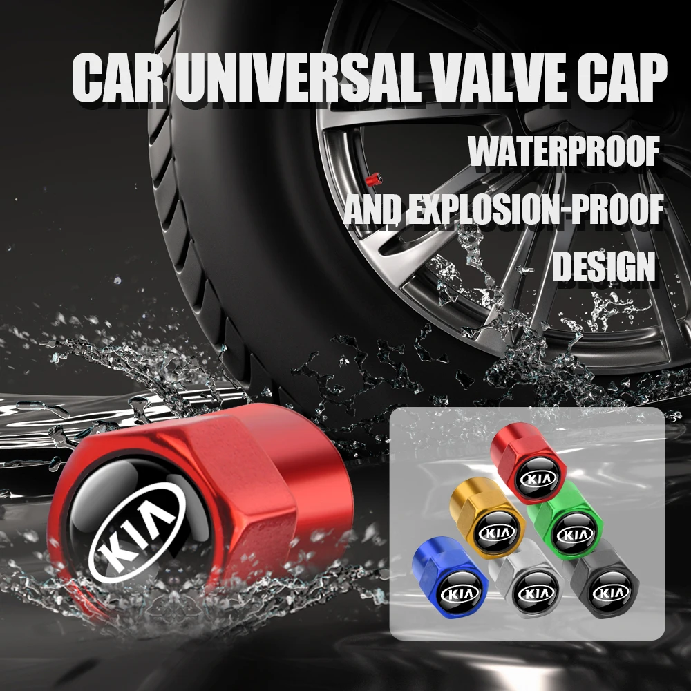3D Aluminium Auto Rad Reifen Ventil Kappe Reifen Felge Vorbau Abdeckung Für KIA Sportage Ceed Optima Sorento Cerato Rio Soul Picanto Forte Niro – Detail 2