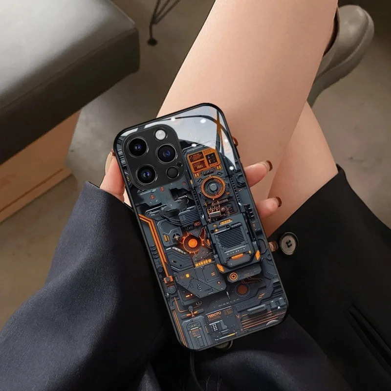 Circuit Glass Phone Case 5