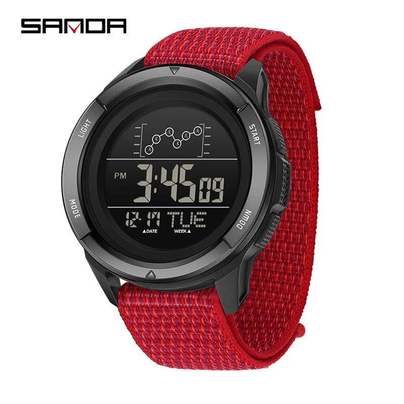 SANDA Men's Multifunctional LED Digital Sports Watch - Waterproof with Alarm Clock
