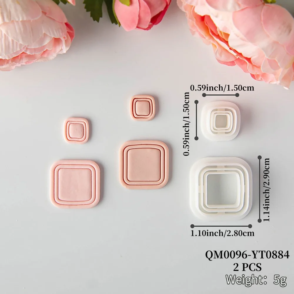 1Set Kreative Geometrische Polymer Clay Schneider Unregelmäßig geformte Weichen Ton Anhänger Schneiden Sterben DIY Ohrring Schmuck Handwerk Werkzeuge – Detail 5