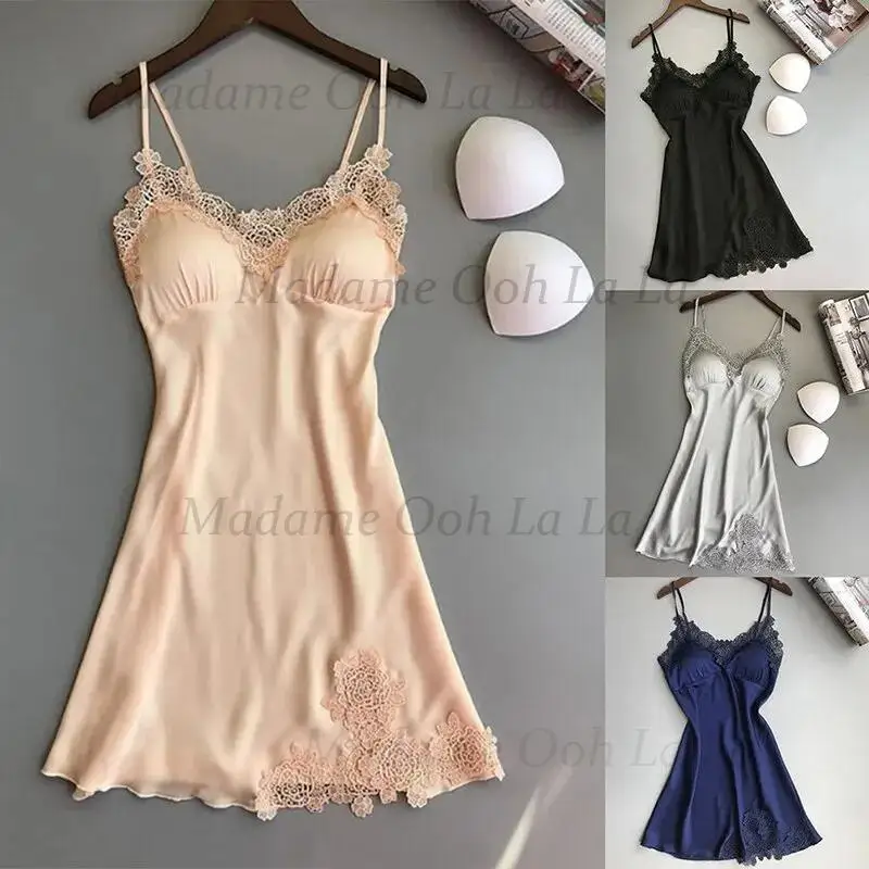 فستان حريري مثير للسيدات ملابس نوم ليلية للنساء 1