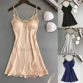 فستان حريري مثير للسيدات ملابس نوم ليلية للنساء 1